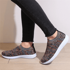 Women's Knit Sock Sneakers Casual Slip On Running Shoes Low Top Sports Shoes