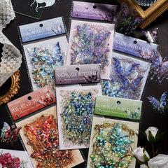 20 Sheets Creative Laser Craft PET Butterfly Stickers