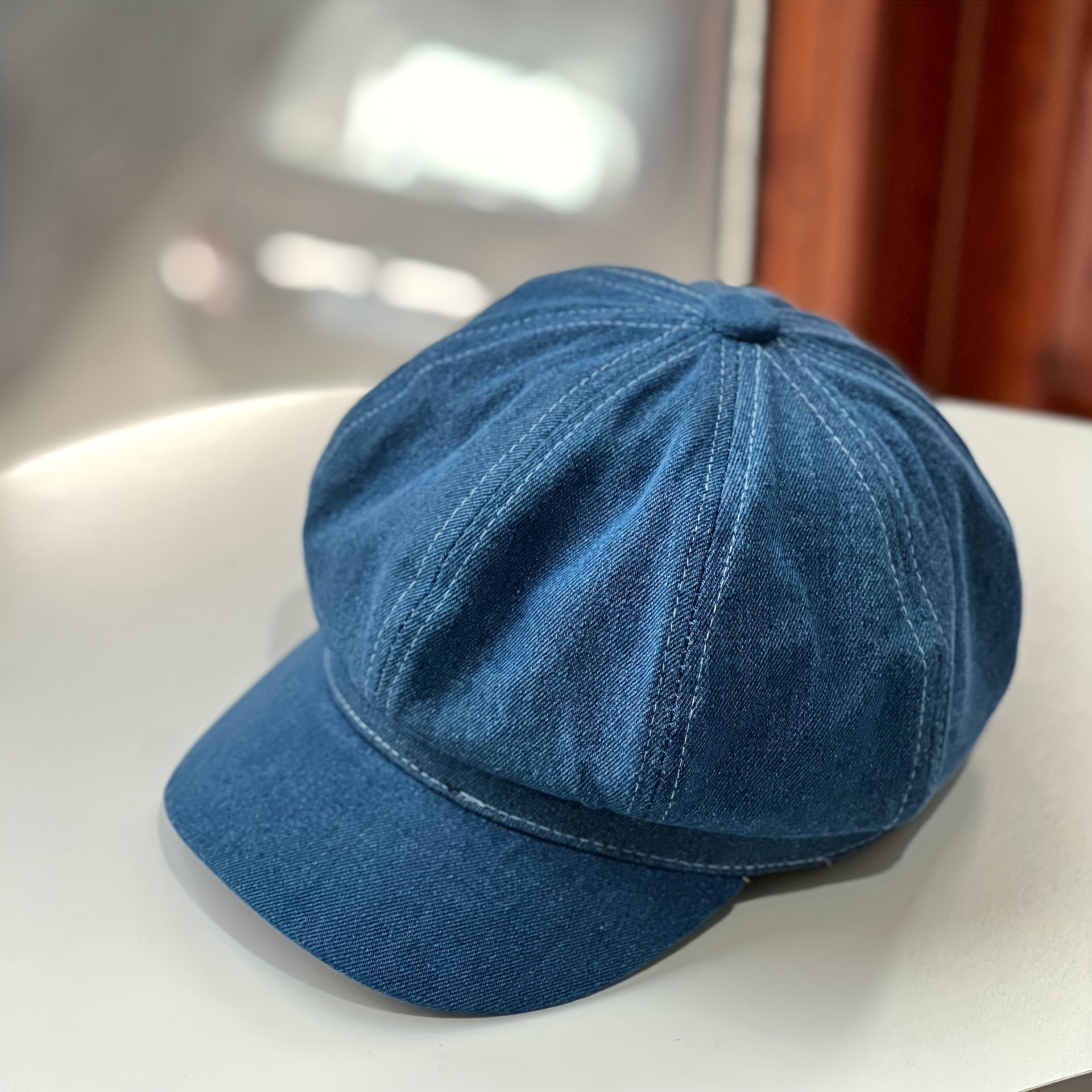 Cotton Breathable Retro Sunshade Plaid Hat For Men Women