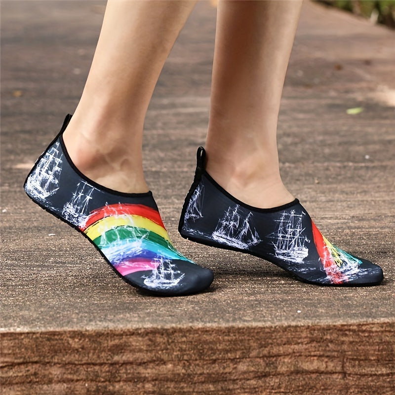 Women's Stripe Water Shoes Quick Drying Outdoor Creek Shoes
