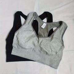 2pcs Racerback Sports Tank Tops Crew Neck Sleeveless Top