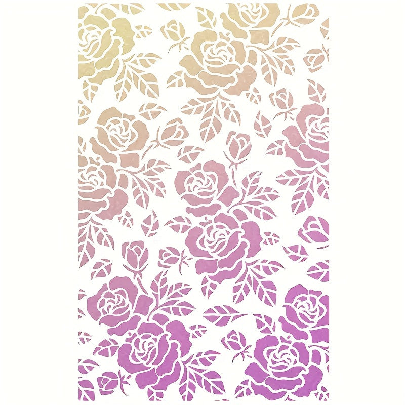 DIY Layering Stencils Painting Scrapbooking Rose Flowers Template