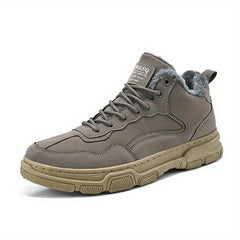 Men's Warm Lace-up Sneakers Casual Walking Shoes