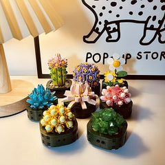1000 pcs Succulent Building Blocks Set Desktop Decorative Home Gift