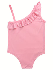 Unicorn Swimsuit Ruffle One Shoulder Tankini