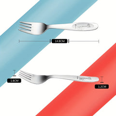 4pcs Toddler Forks Set Stainless Steel Kids Metal Forks Safe for Children