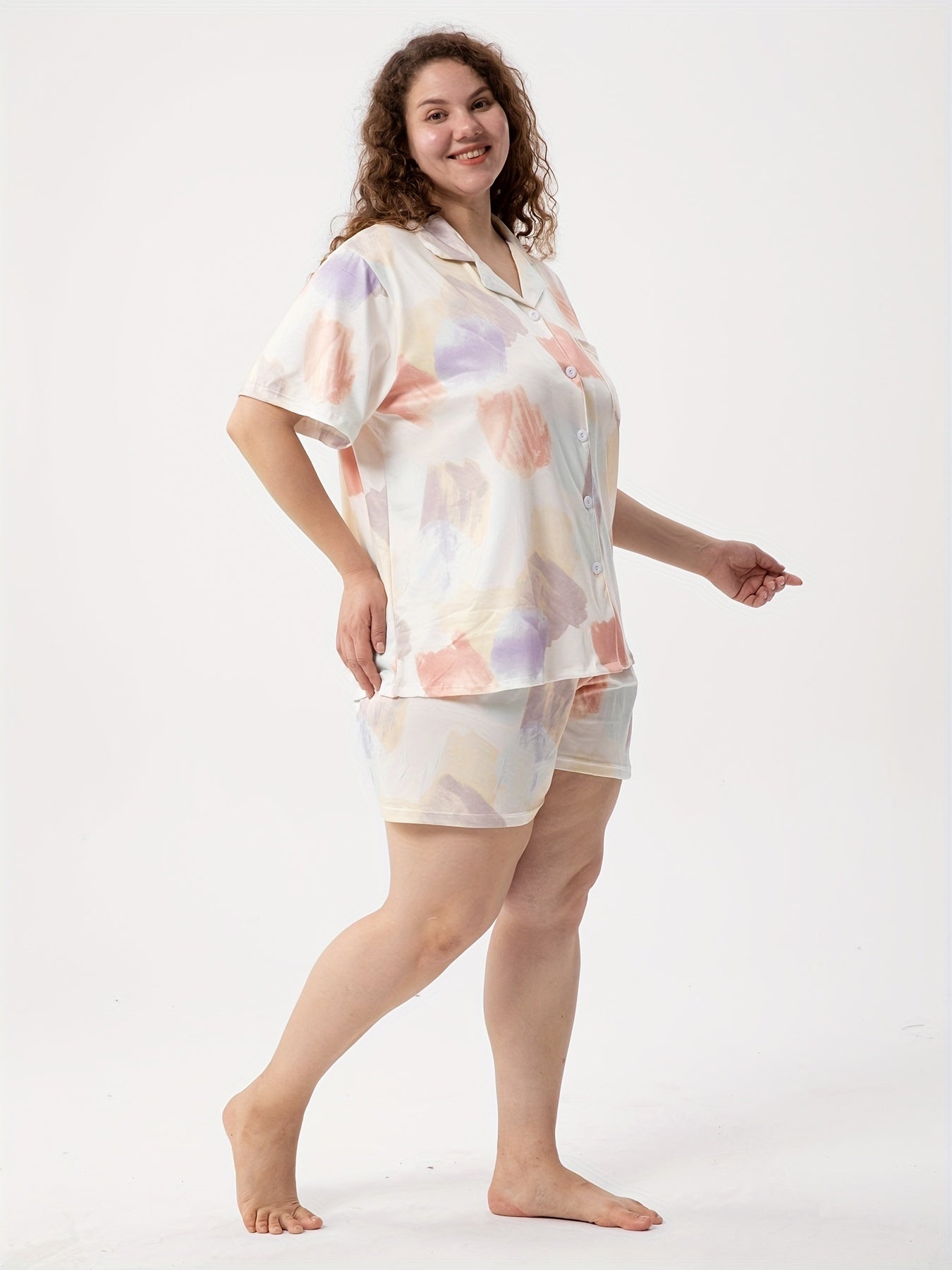 Tie Dye Short Sleeve Pajama Set