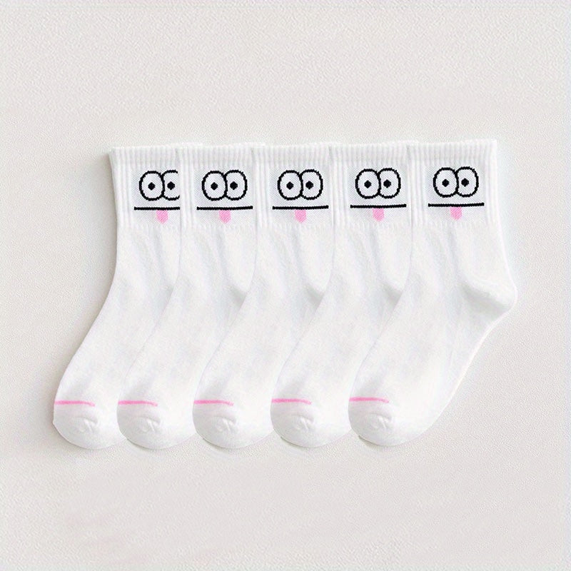 5 Pairs Cute Cartoon Socks Women's Stockings