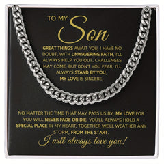 Men's Classic Stainless Steel Necklace Set - Gift for Son