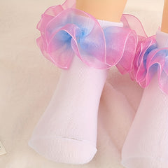Girls Lace Dance Socks Tube Socks