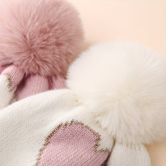 Winter Baby Hat Knitted Warm Woolen Hat For 0-12 Months Baby Boys Girls