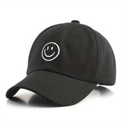 Smiling Face Embroidery Baseball Cap Unisex Dad Hat