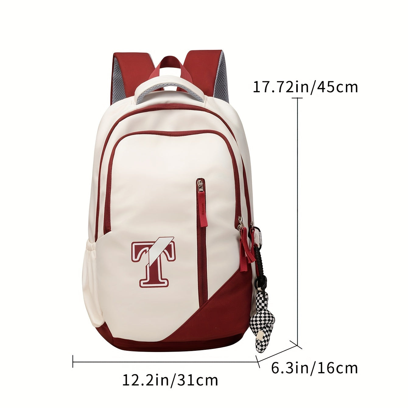 Casual Student Bag Large Capacity Backpack With Pendant