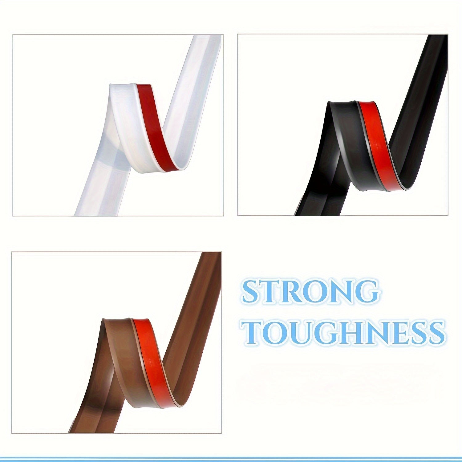 Garage Door Seal Strip 6M Brown Adhesive Rubber Weather Stripping Replacement