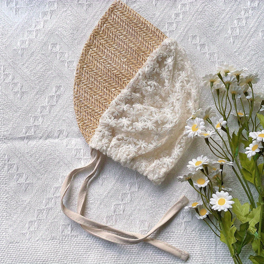 Newborn Daisy Heart Sun Hat for Beach Vacation