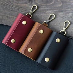 Stylish PU Faux Leather Key Case Protector