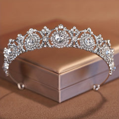 Silvery Crystal Headband Rhinestone Tiara Hair Accessories