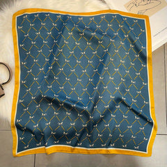 Horse Print Bandana Satin Neck Scarf Windproof Head Wrap Hair Accessory