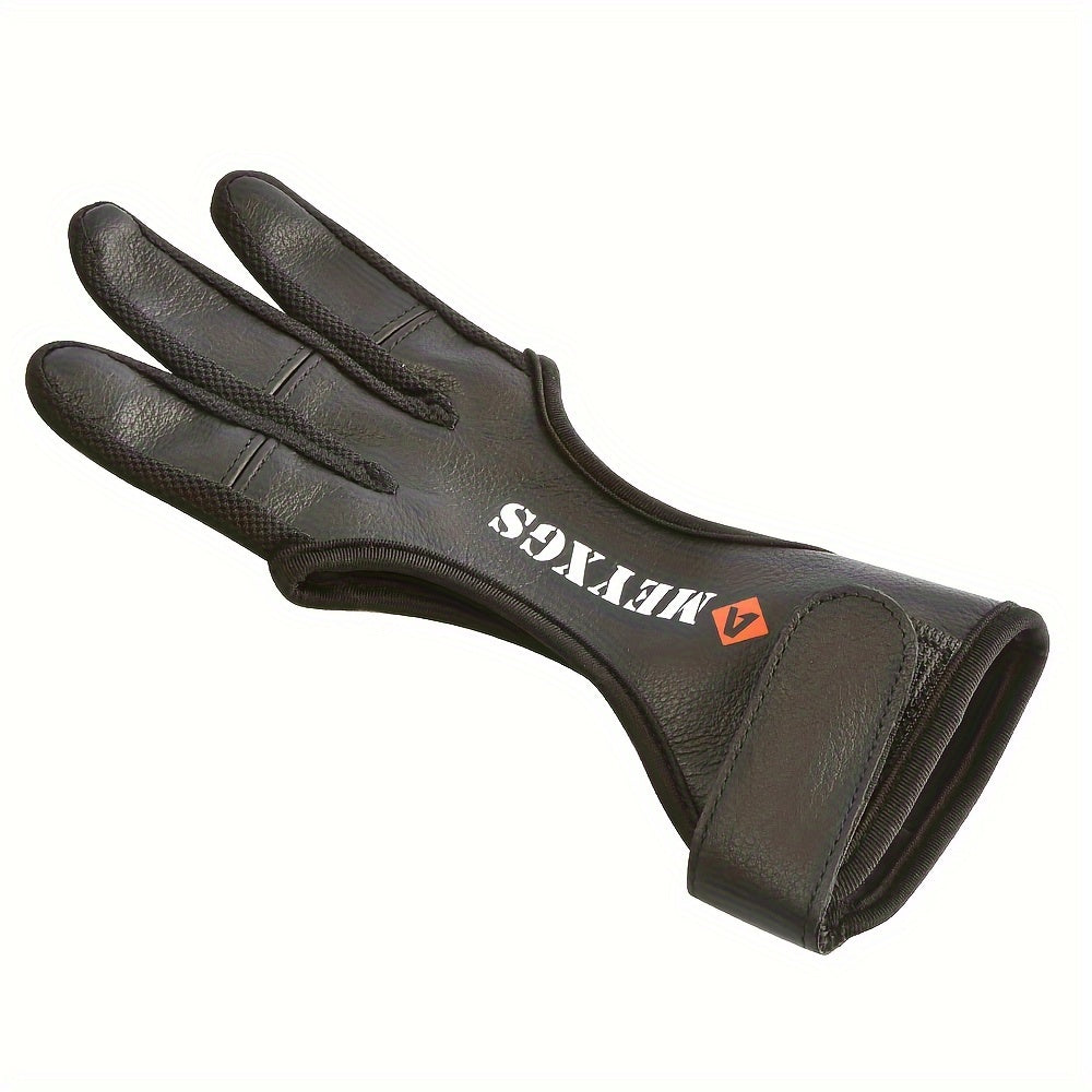 Archery 3 Finger Leather Glove Finger Tab for Beginners