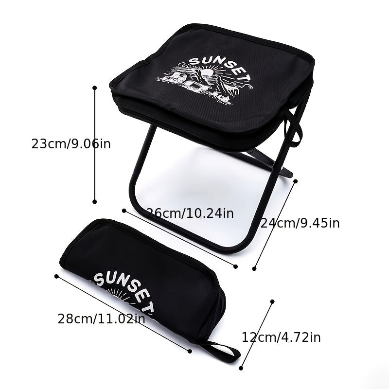 Portable Folding Iron Stool for Outdoor Fishing Picnic