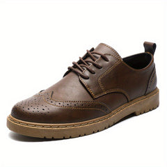 Men's Derby Shoes Brogue Lace-up Front Business Formal