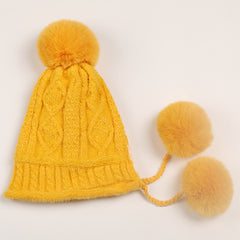 Women's Thermal Knit Cap Winter Beanie with Ear Protection
