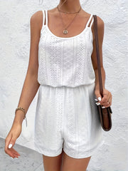 Sleeveless Eyelet Romper Jumpsuit for Women