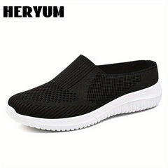 Breathable Knit Mule Sneakers for Women Lightweight Slip On Shoes