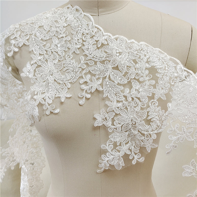 1pc Flower Lace Applique Sewing Patch DIY Wedding Dress Clothes
