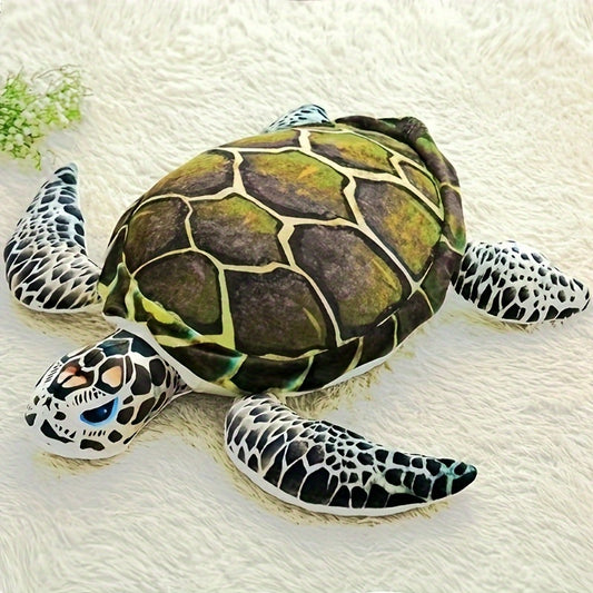 18in Realistic Stuffed Sea Turtle Plush Toy Ocean Life Tortoise Pillow