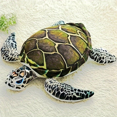 18in Realistic Stuffed Sea Turtle Plush Toy Ocean Life Tortoise Pillow