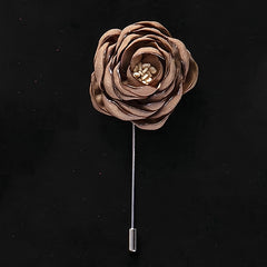 2pcs Wedding Boutonniere Fabric Rose Corsage Outfit Accessory