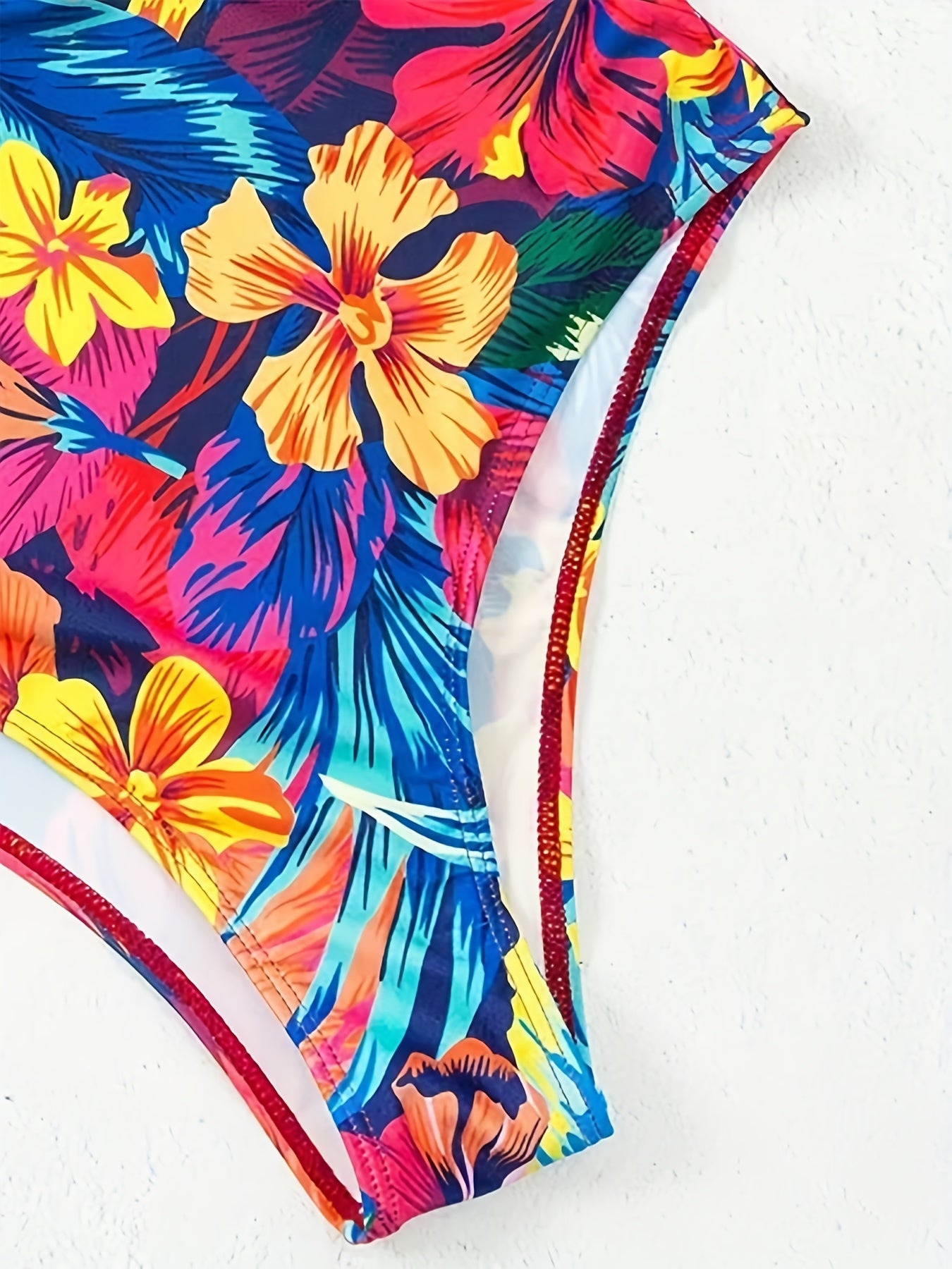 Women's Plus Tropical Print One Piece Swimsuit