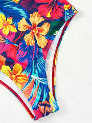 Women's Plus Tropical Print One Piece Swimsuit