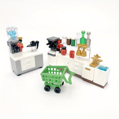 Small Particle Building Blocks Kitchen Coffee Machine Model DIY Set