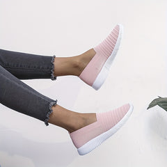 Women's Breathable Mesh Sneakers Casual Flying Woven Outdoor Shoes