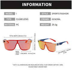 Square Frame Polarized Sunglasses Men's Unisex UV Protection