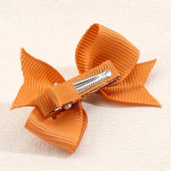 24pcs Colorful Ribbon Bow Hair Clips Set for Girls