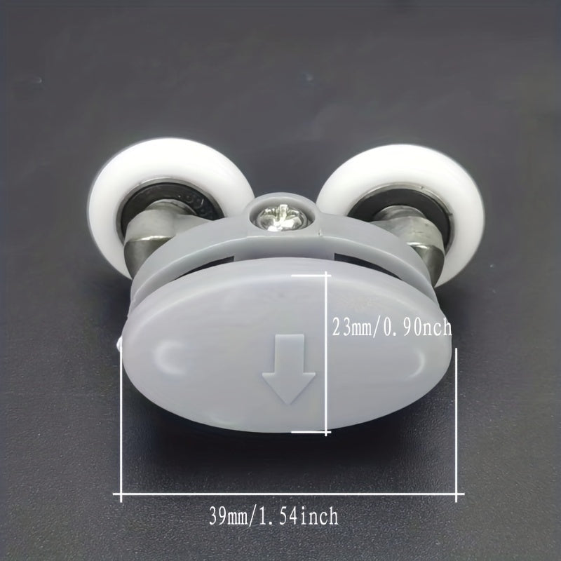 4pcs Shower Room Pulley Whower Door Rollers Runners Two Wheels