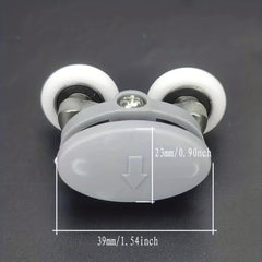 4pcs Shower Room Pulley Whower Door Rollers Runners Two Wheels
