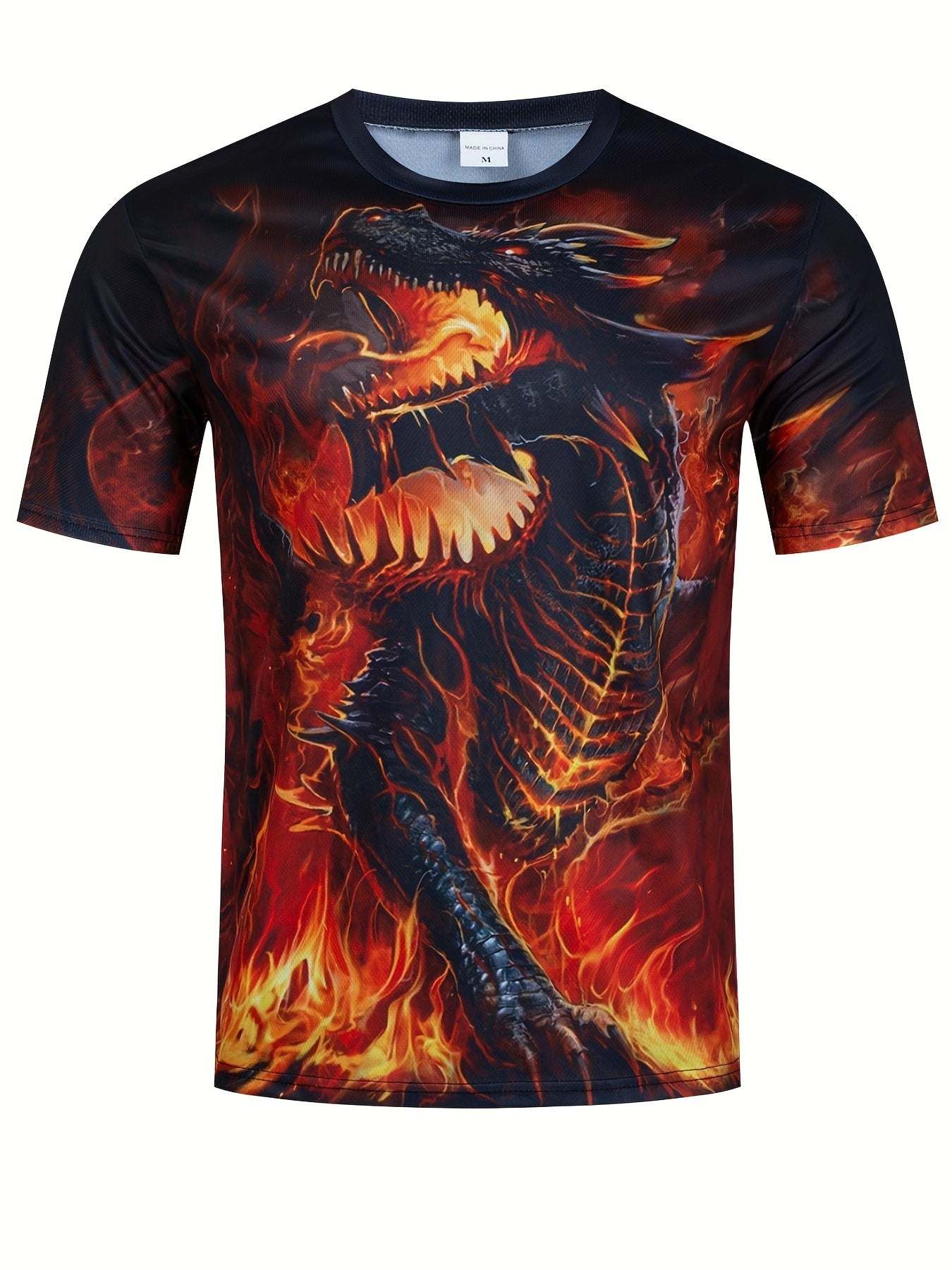 Men's 3D Dragon Graphic T shirt for Summer Outdoors