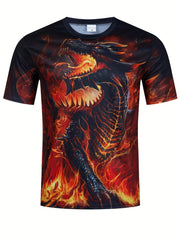 Men's 3D Dragon Graphic T shirt for Summer Outdoors