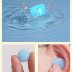 3 Pairs Waterproof Noise Cancelling Silicone Earplugs for Adults