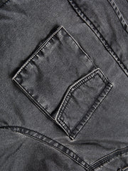 Men's Drawstring Waist PU Leather Jacket