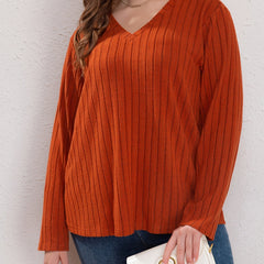 V Neck Long Sleeve Sweater