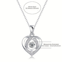 Moissanite Necklace 925 Silver Pendant Clavicle Chain Jewelry for Women