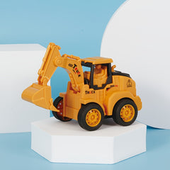 Construction Vehicles Press And Go Car Engineering Excavator Digger & Bulldozer