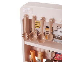 Kitchen Playset Pretend Food Toy Set w Real Sounds & Light Play Sink Stove