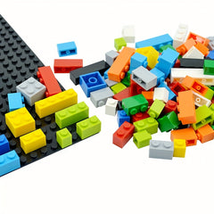130pcs Bulk Building Blocks City DIY Creative Thick Bricks Educational Toys
