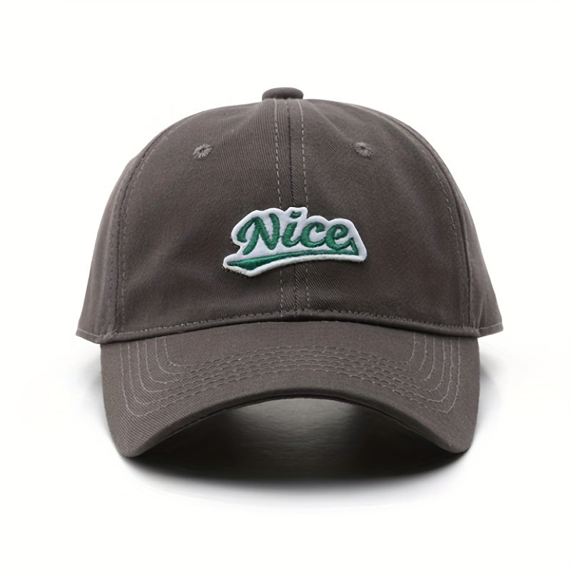 Retro Alphabet Embroidery Baseball Cap Spring Autumn Curved Eave Cap Sun Hat